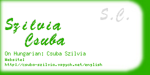 szilvia csuba business card